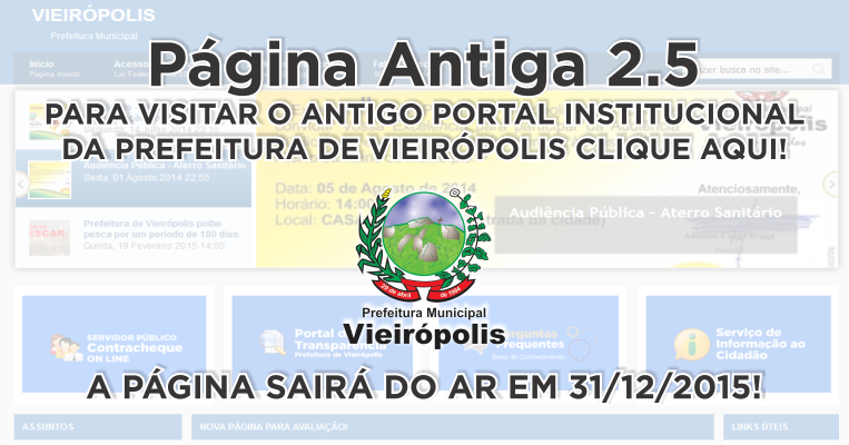 Link para Página Antiga - Válido até 31/12/2015